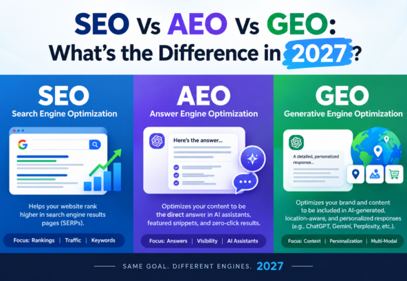 SEO, AEO and GEO Explained for 2027